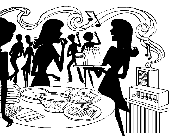 free black and white party clip art - photo #46