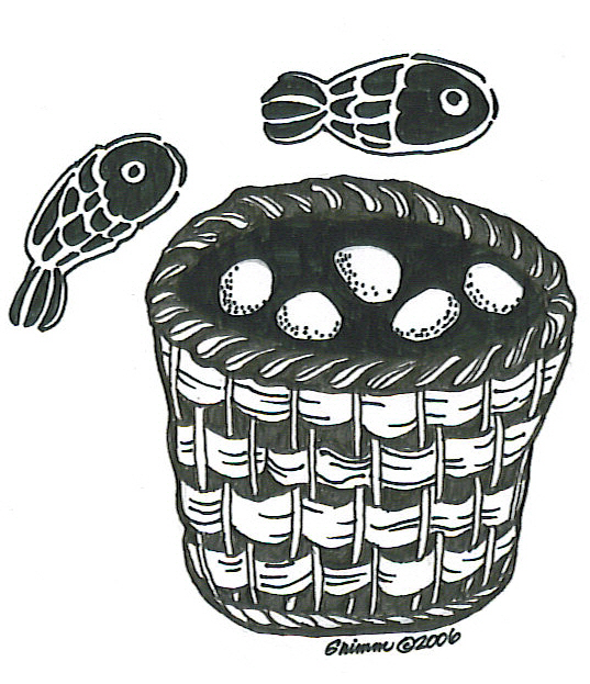 clipart fishing net. 05:Two fish five loaves