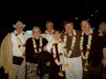The team at 2 am outside the airport