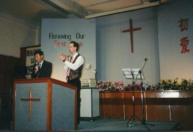 David Preaching in a Church in Macau