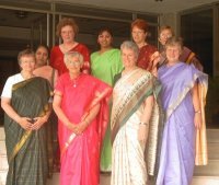 Dressed indian-style outside hotel